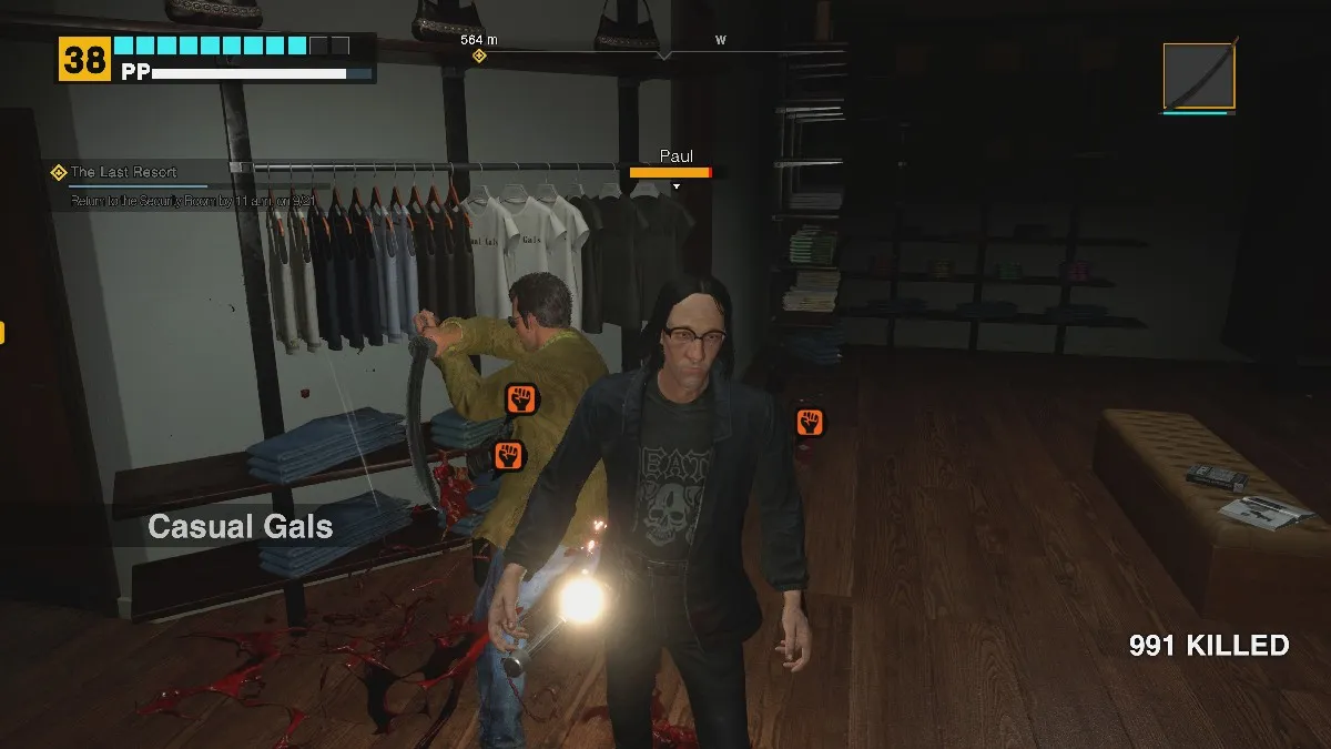 Hitting Paul Carson in Dead Rising Deluxe Remaster