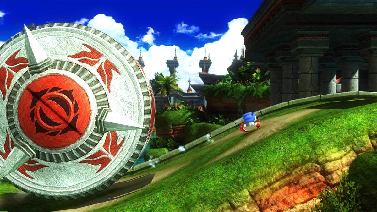 Sonic running in Sonic X Shadow Generations