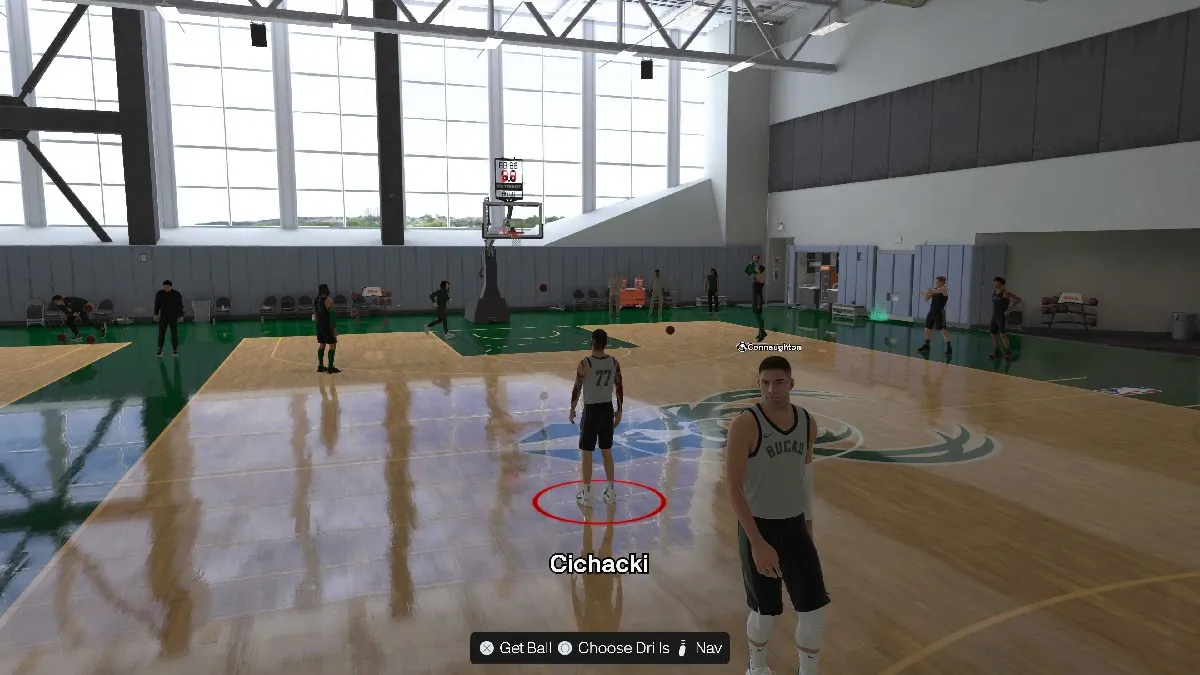 Inside of the Practice Facility in NBA 2K25