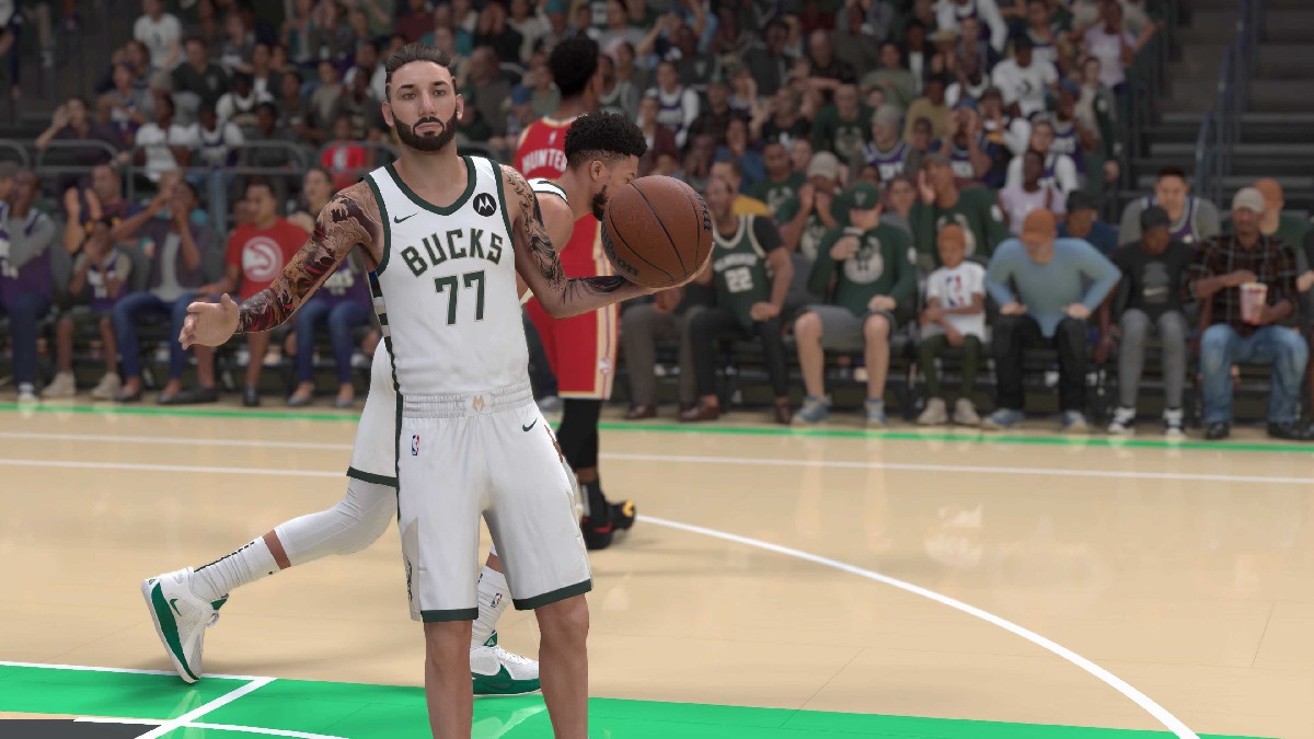 A Player gloating in NBA 2K25 in an article detailing how to change your shot timing profile