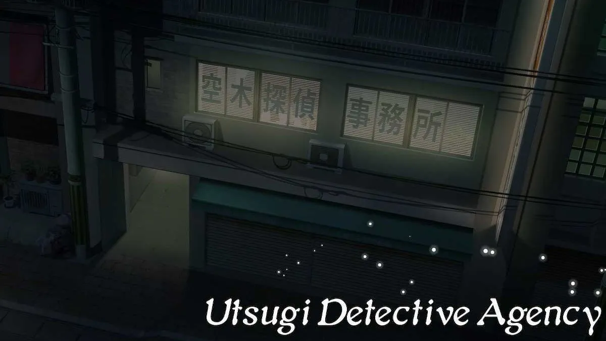 Utsugi Detective Agency at night in Emio: The Smiling Man