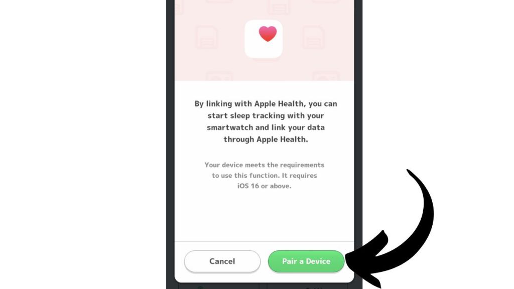 Pairing Apple Health with Pokemon Sleep Confirmation Screen