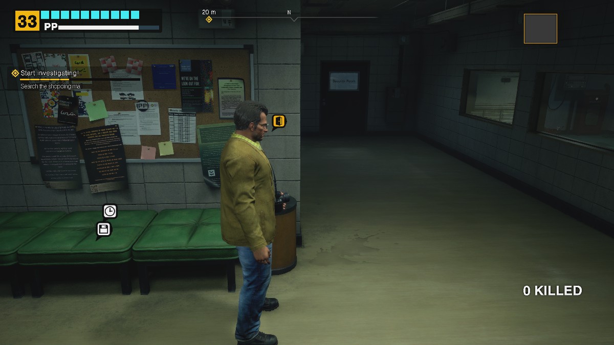 Security Room and Save Bench in Dead Rising Deluxe Remaster