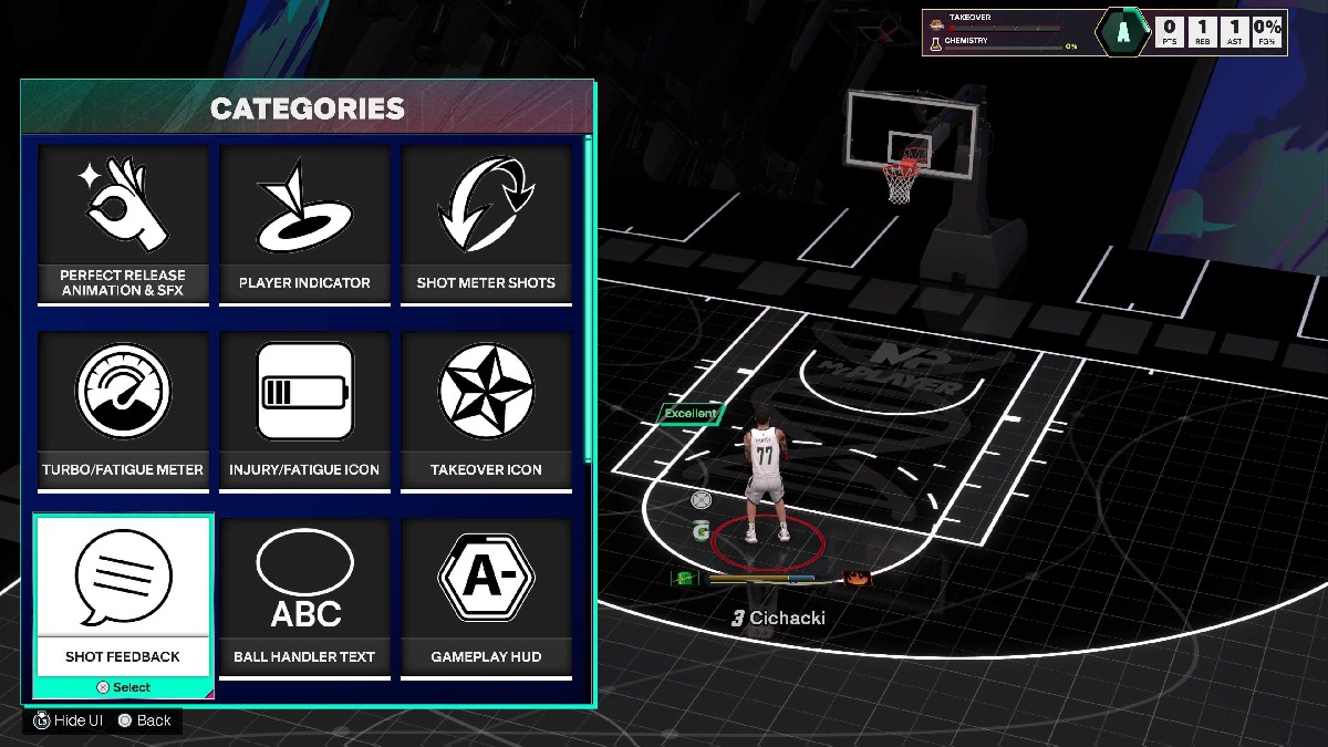 The Shot Feedback Category in NBA 2K25