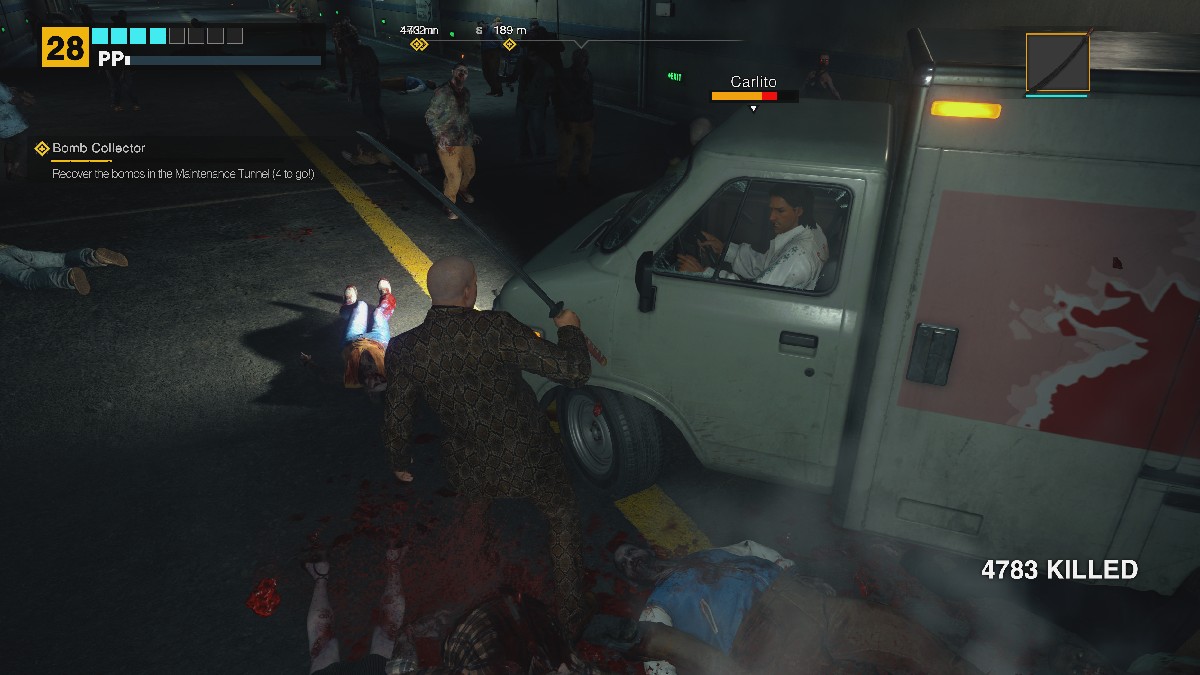 Slashing at Carlito in Case 7-2 Dead Rising Deluxe Remaster