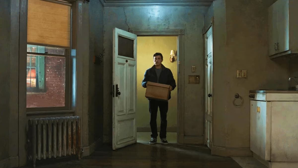 Peter Parker standing in his new apartment at the end of Spider-Man: No Way Home