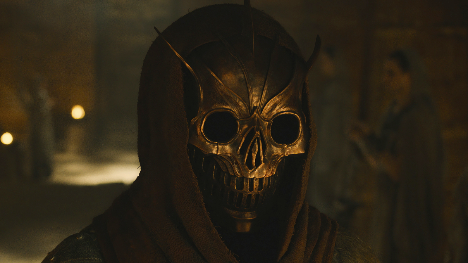 A masked Easterling in The Lord of the Rings: The Rings of Power Season 2