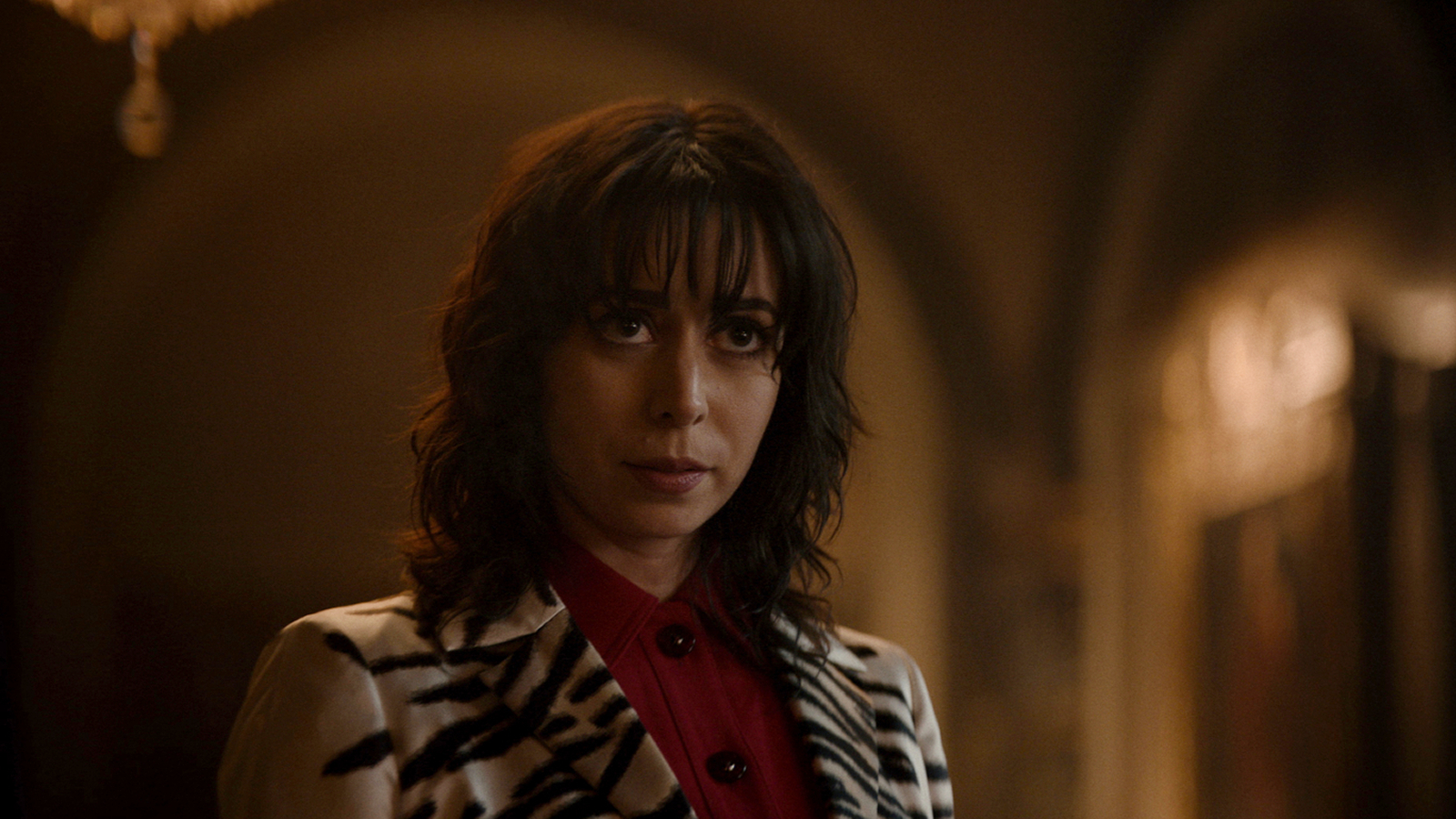 Cristin Milioti as Sofia Falcone in The Penguin Episode 2