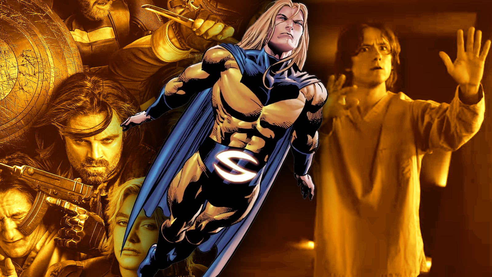 A custom header featuring comic book art of The Sentry together with promotional artwork and a still from Thunderbolts*