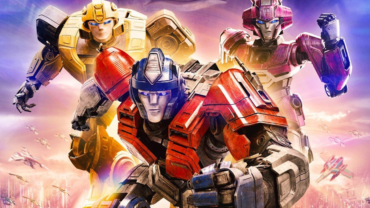 Transformers One robots on cover of upcoming animated movie