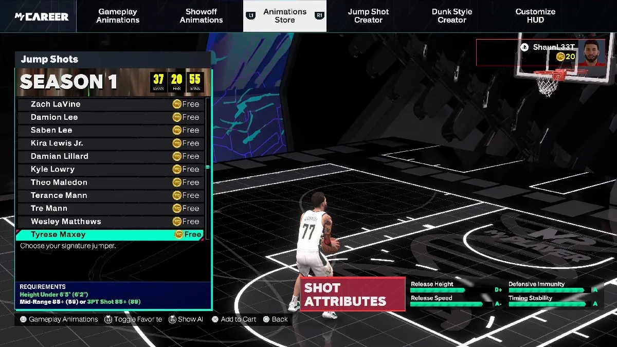 Tyrese Maxey Jumpshot NBA 2K25