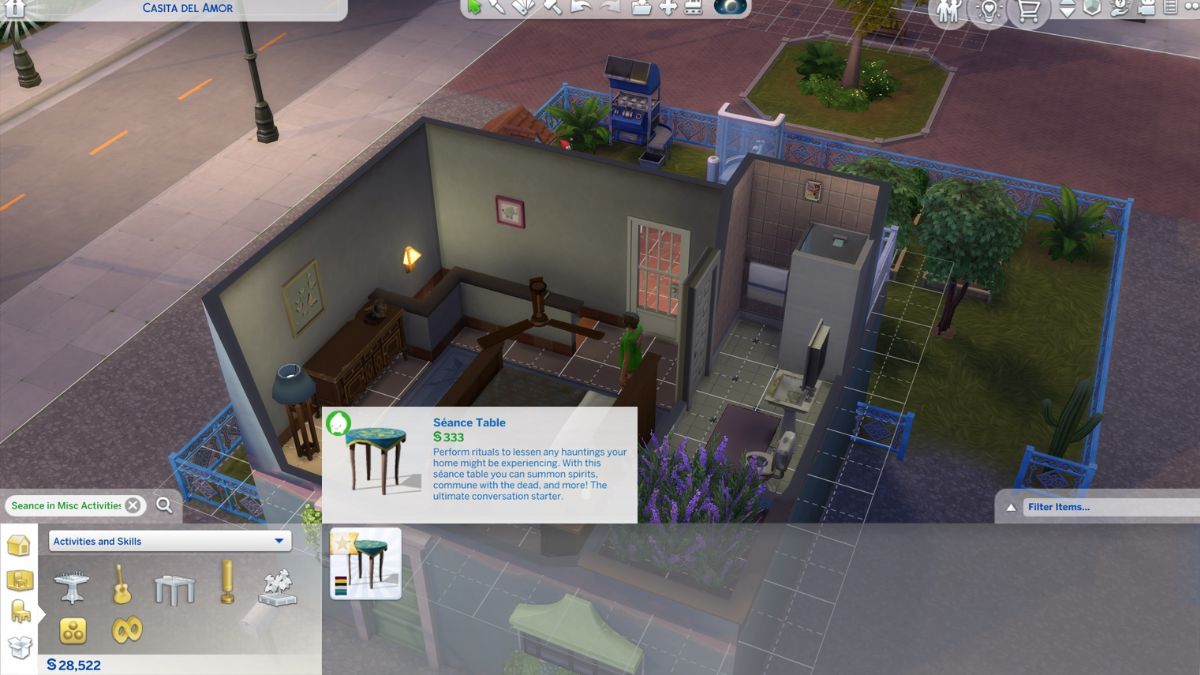 screenshot showing Where to Find Seance Table Sims 4 Reapers Rewards