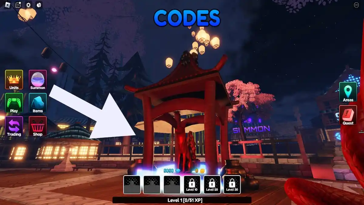 How to redeem codes in Anime Royale.