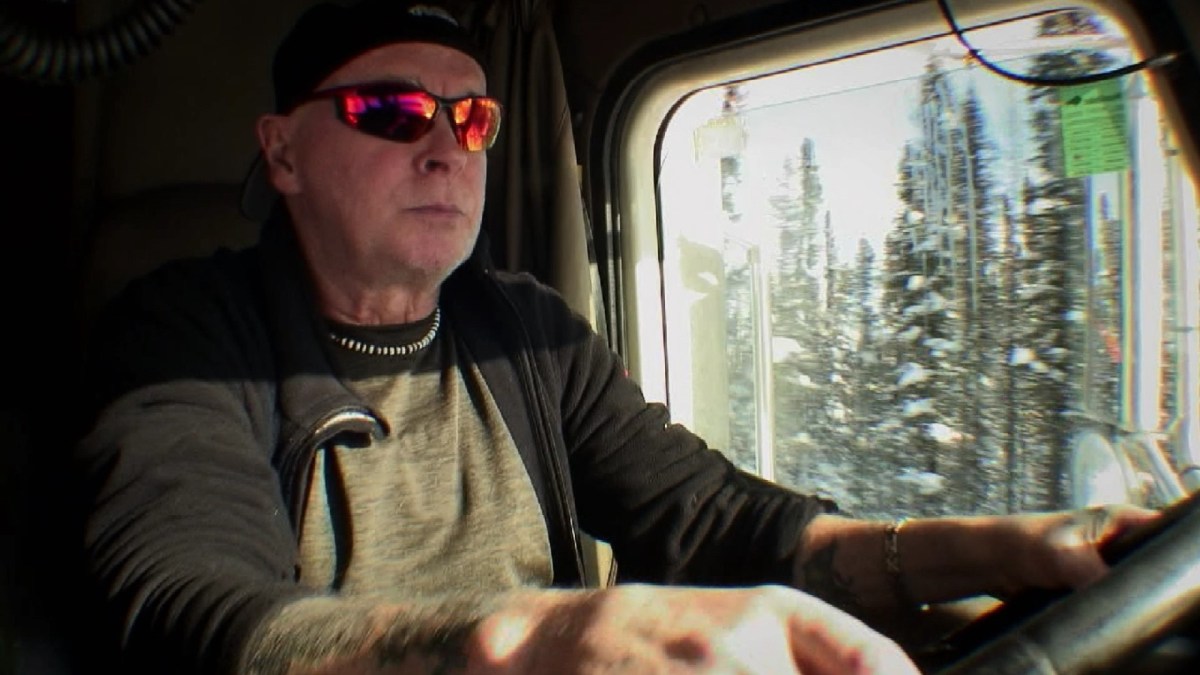 Art from Ice Road Truckers driving his truck.