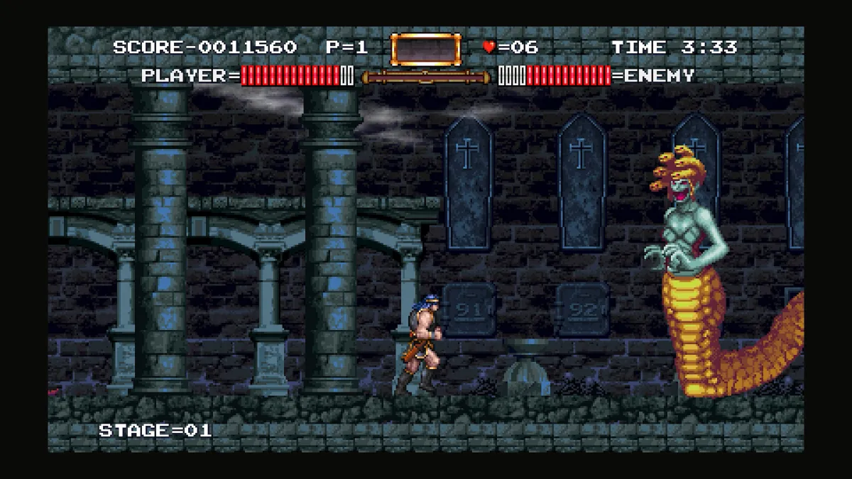 A screenshot of Castlevania: Haunted Castle from the Dominus collection