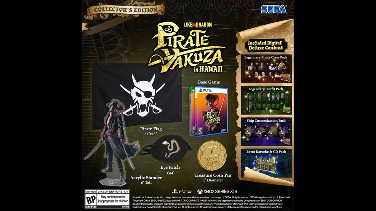 The NA/EU Collector's Edition of Like a Dragon: Pirate Yakuza in Hawaii