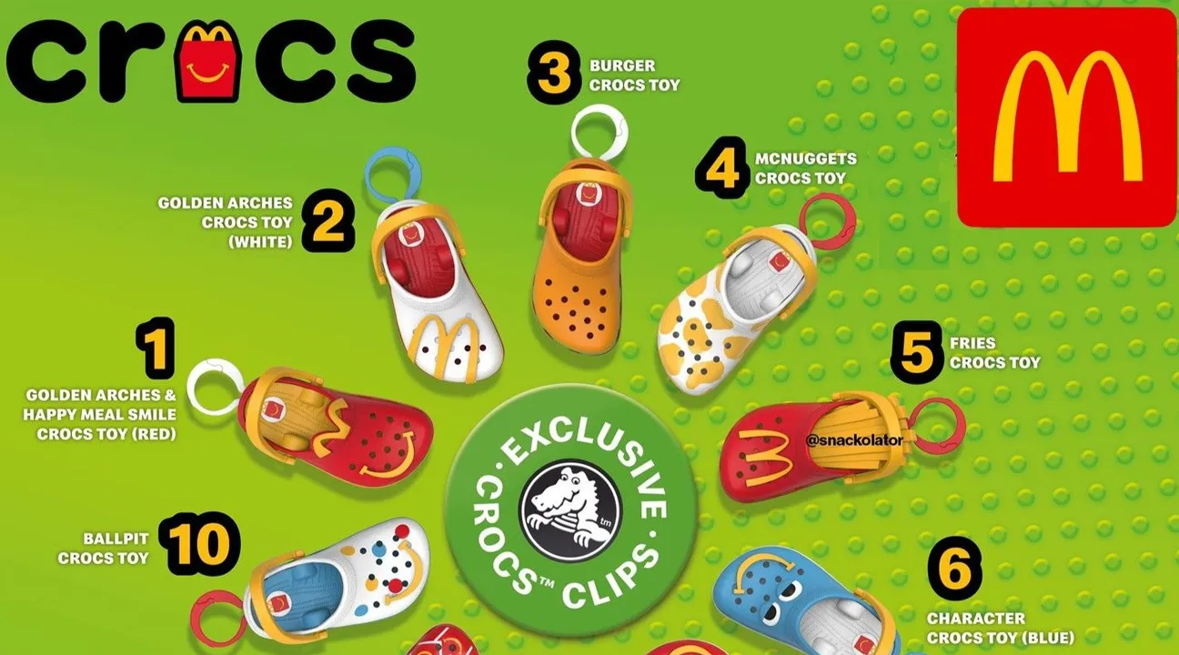 McDonalds Happy Meal toy crocs, several different designs.