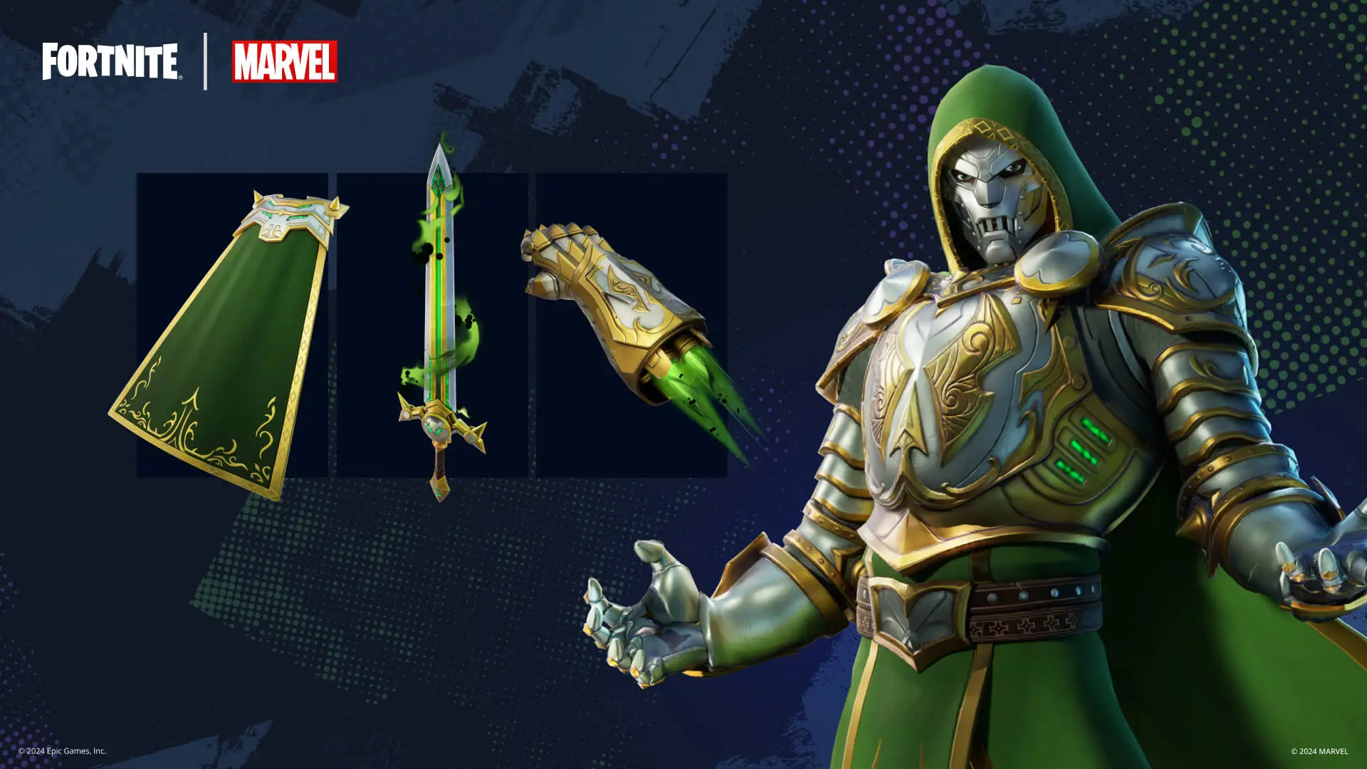 Doctor Doom skin in Fortnite.