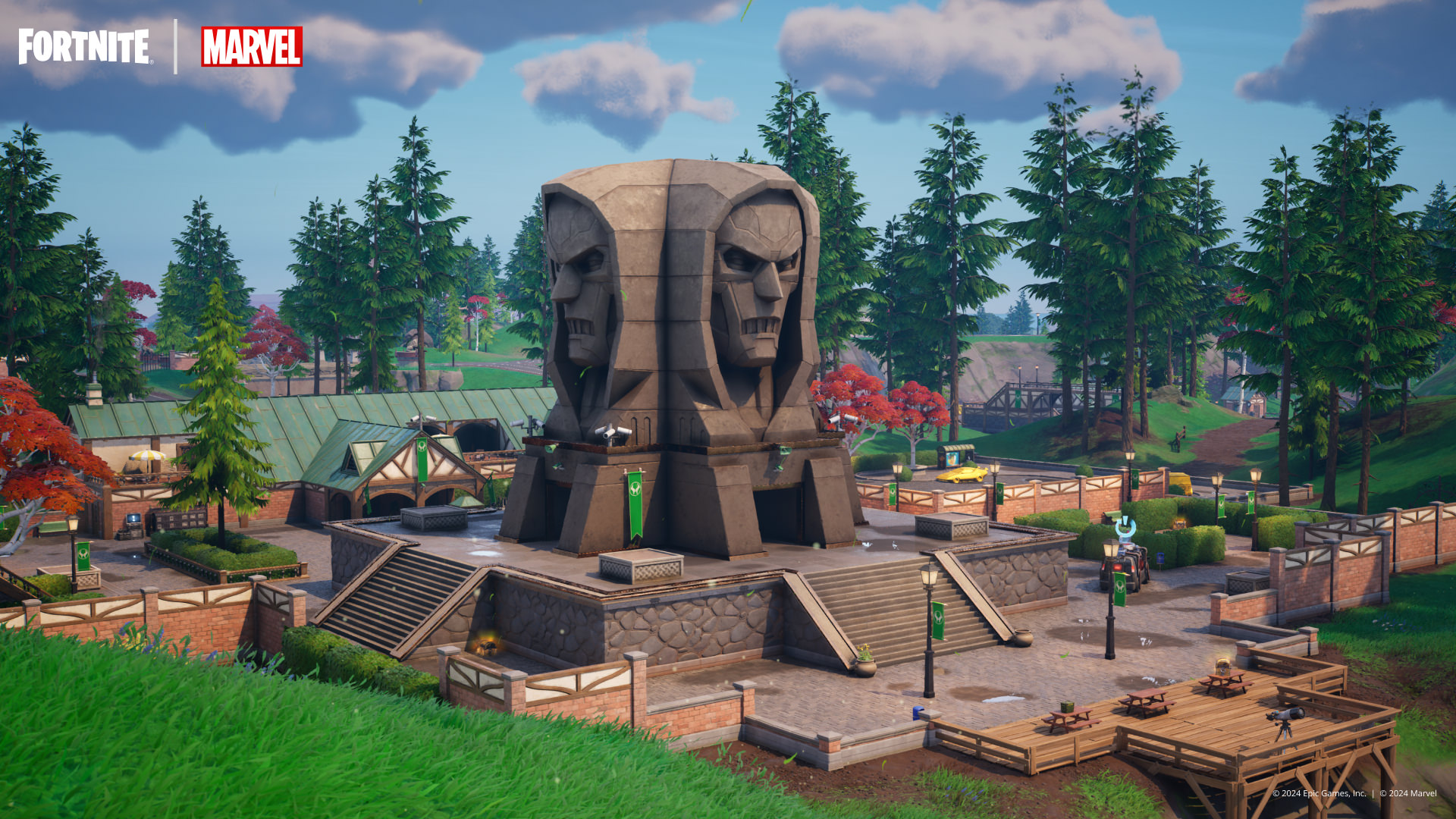 Doom's Courtyard in Fortnite.