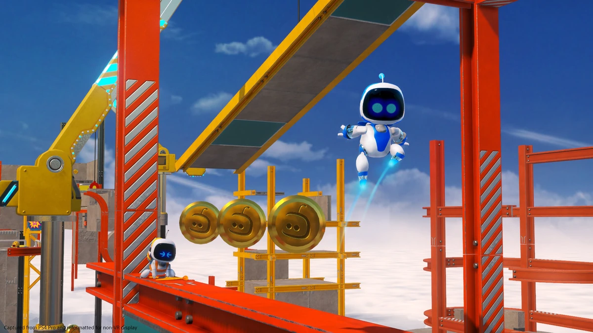 Astro Bot with Coins on a Construction Site. Image from Astros Playroom Wiki