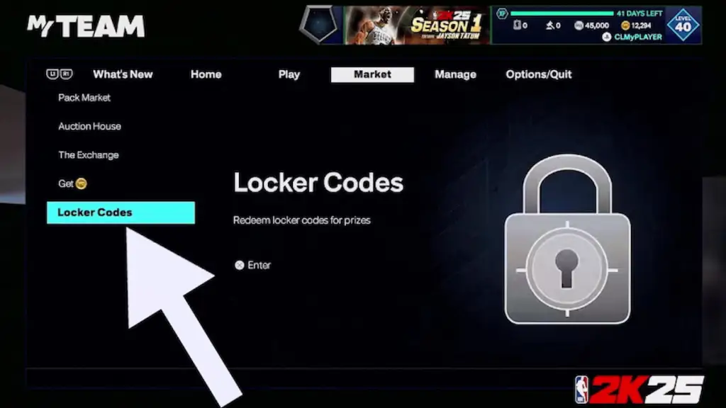 How to redeem codes in NBA 2K25. 