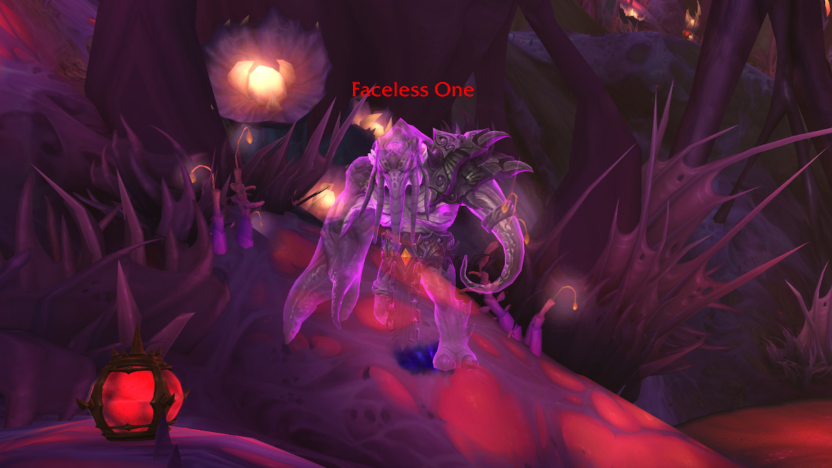 Image of a transparent monster called the Faceless One in World of Warcraft