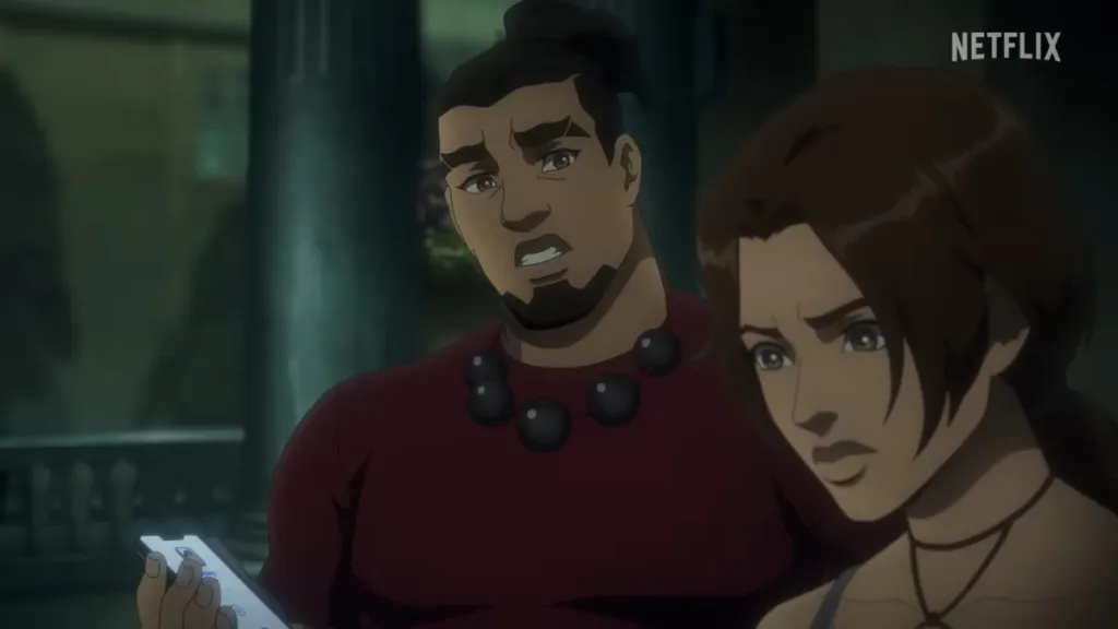 Early Baylon as Jonah Maiava in Tomb Raider: The Legend of Lara Croft