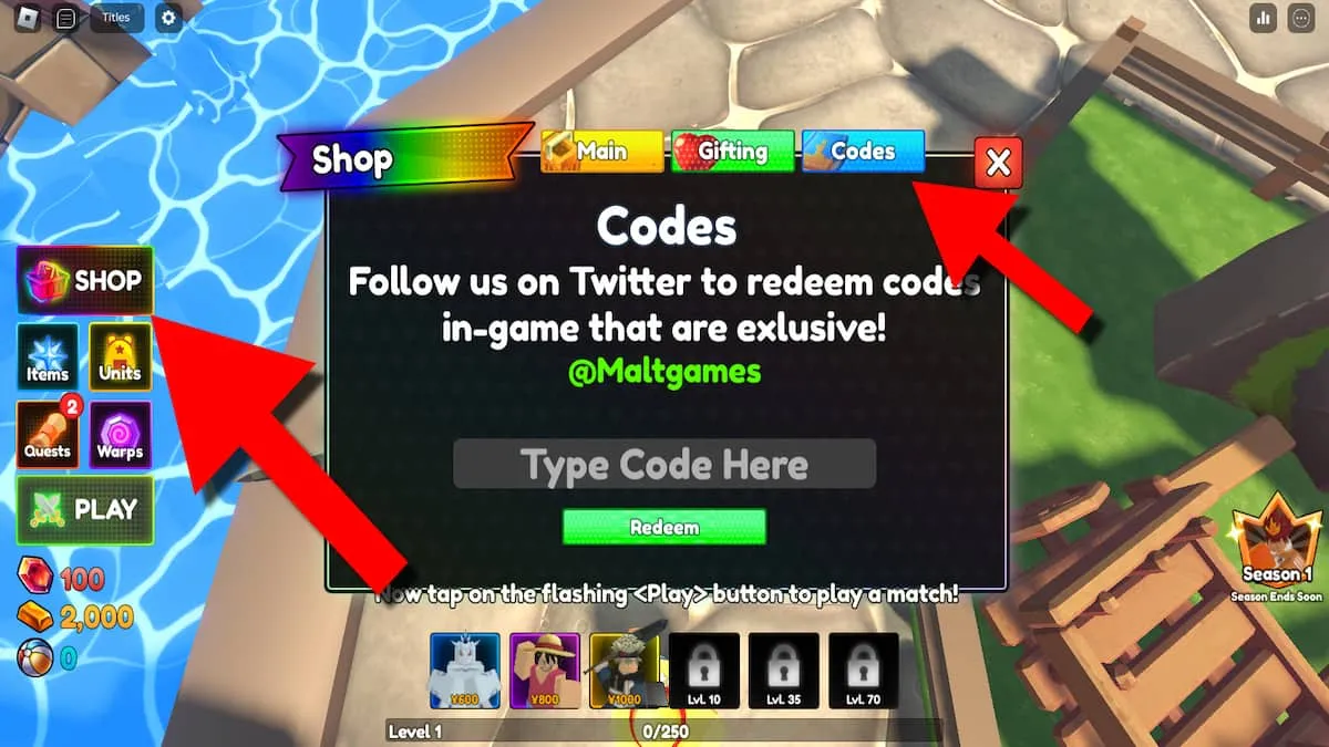 How to redeem codes in Unlimited Tower Defense. 