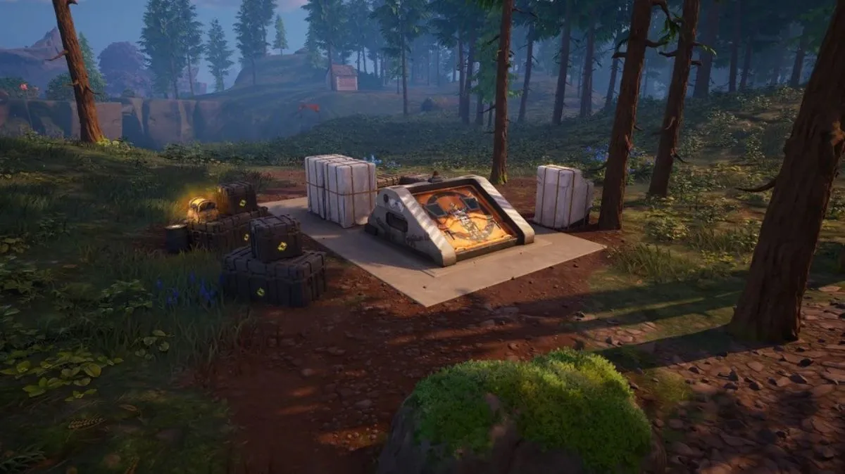 A bunker in Fortnite as part of an article about where to find Rare Chests.