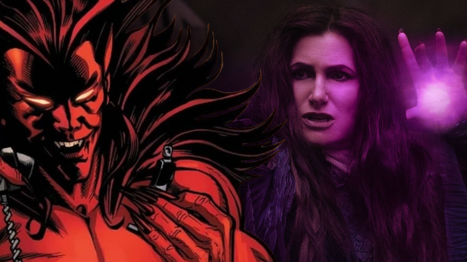 A custom header featuring Mephisto and Agatha Harkness