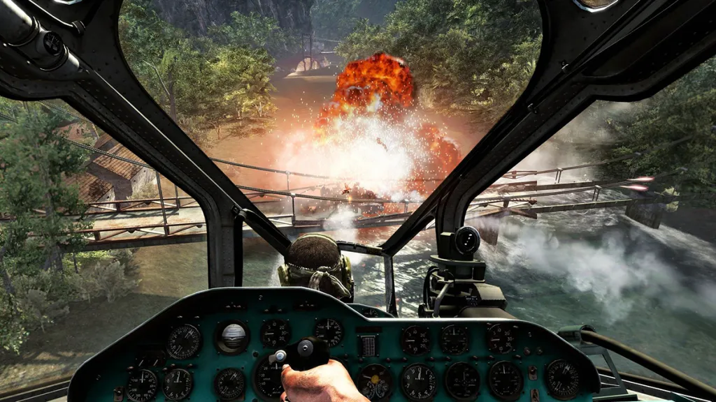 Helicopter setpiece in Black Ops 1