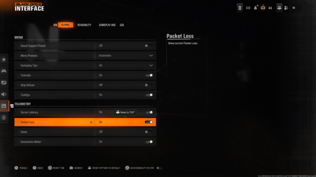 The Packet Loss screen in Black Ops 6.