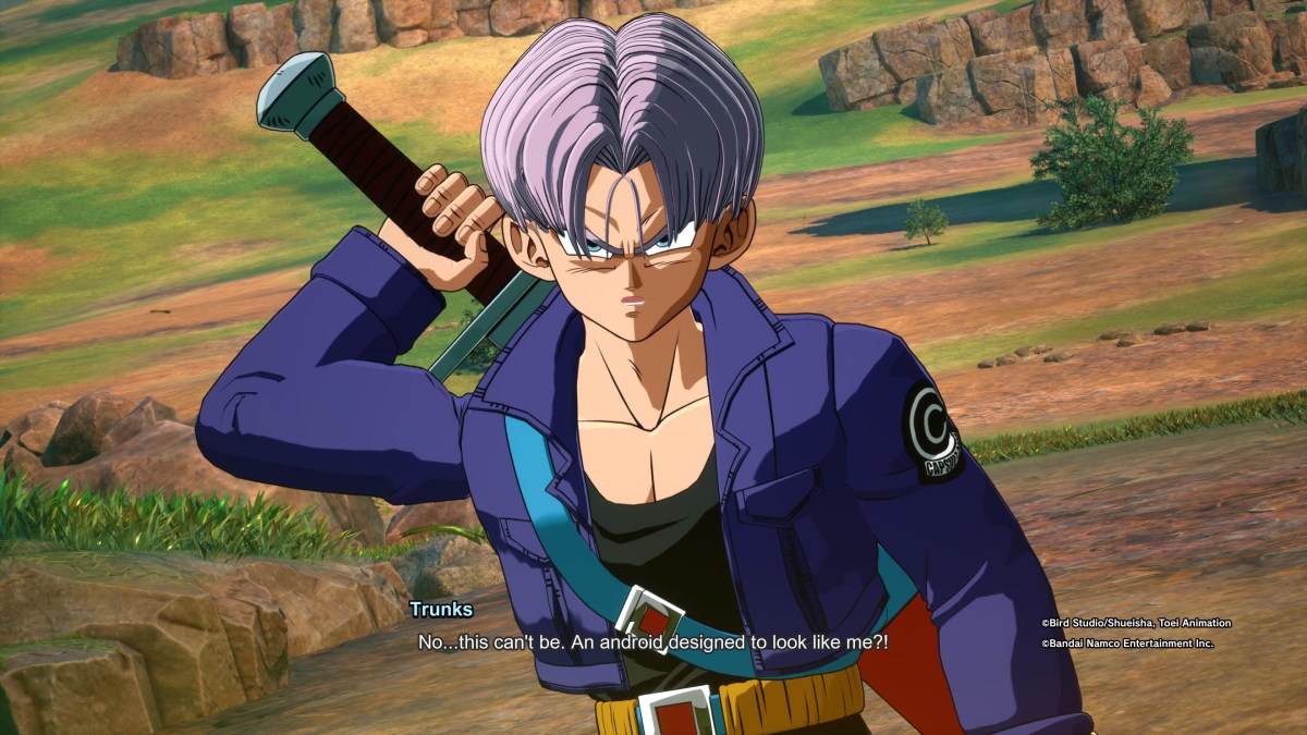 Trunks as part of an article about the best character ineractions in Dragon Ball: Sparking Zero.