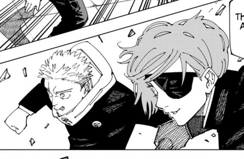 Yuji and Nobara in the final chapter of Jujutsu Kaisen