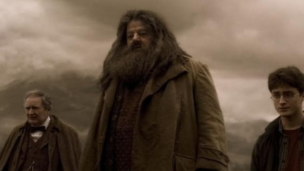 Robbie Coltrane as Hagrid in Harry Potter and the Half Blood Prince