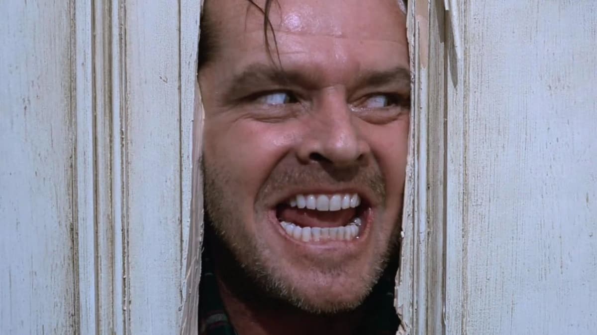 Jack Nicholson in the horror film The Shining