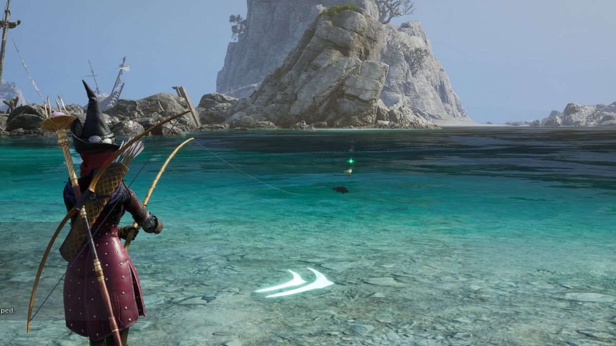 Image of a player character fishing in Throne and Liberty