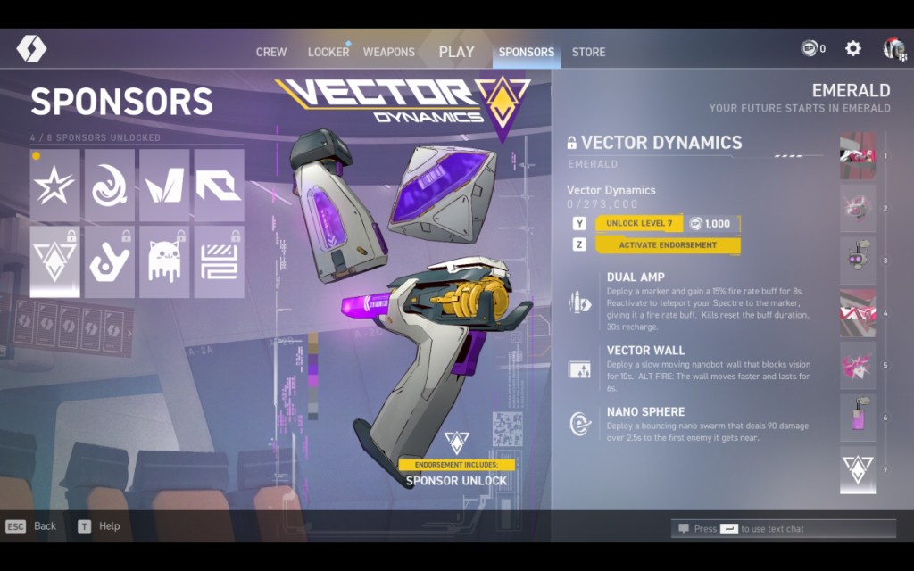 Vector Dynamics Sponsor Page Spectre Divide