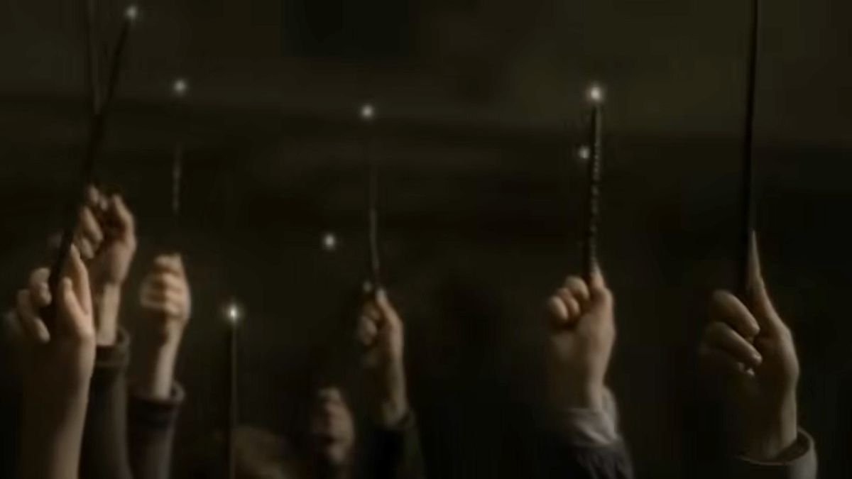 Wands Up scene from the death of Dumbledore in Harry Potter