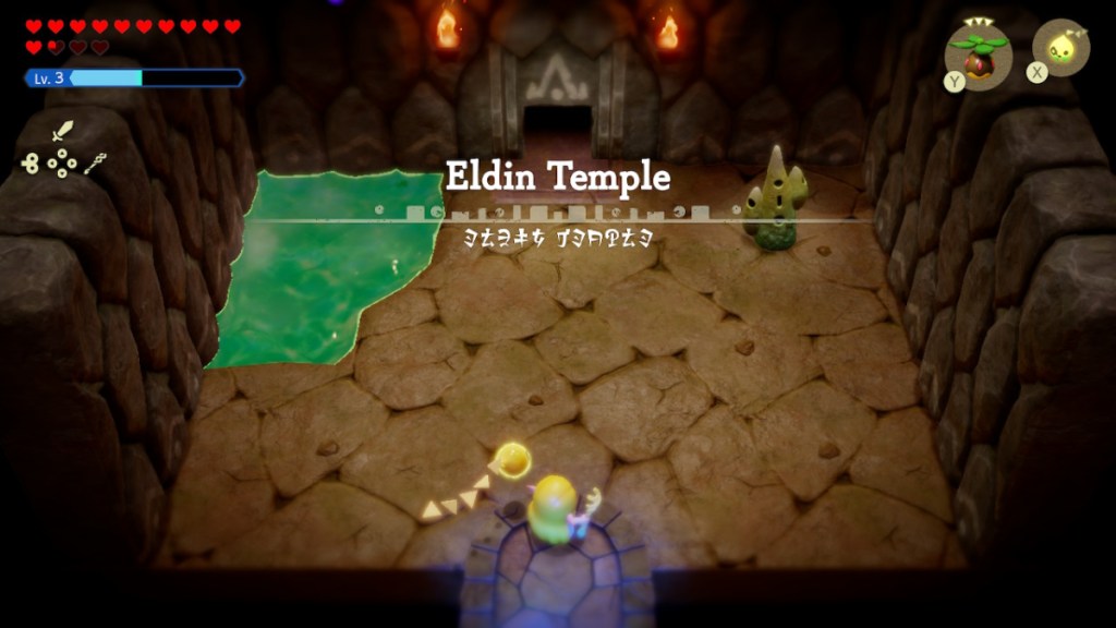 The fifth dungeon of The Legend of Zelda: Echoes of Wisdom, Eldin Temple