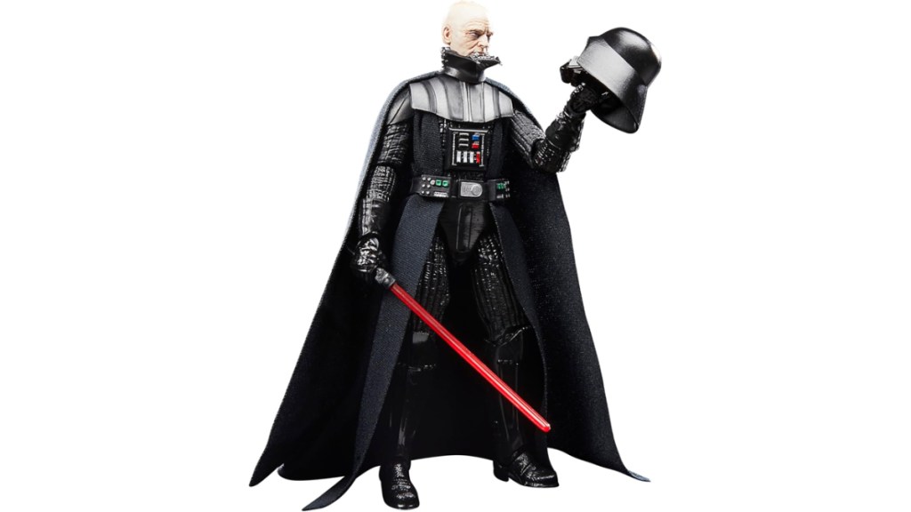 A Darth Vader figure, with helmet off. 