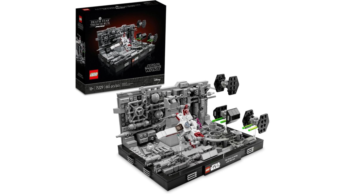 A Lego Death Star Run set, in and out of box. 