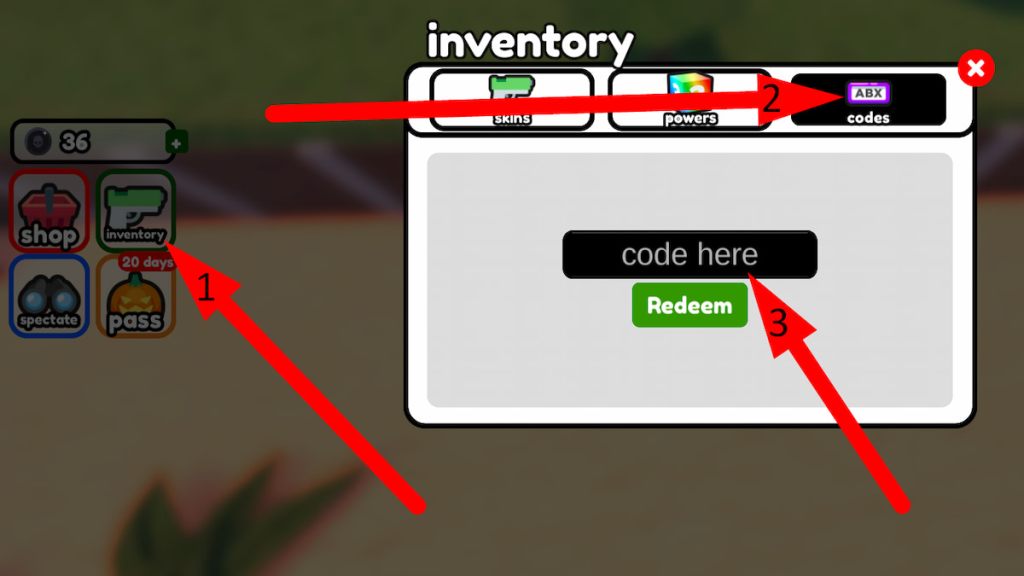 How to redeem codes in Hide or Die