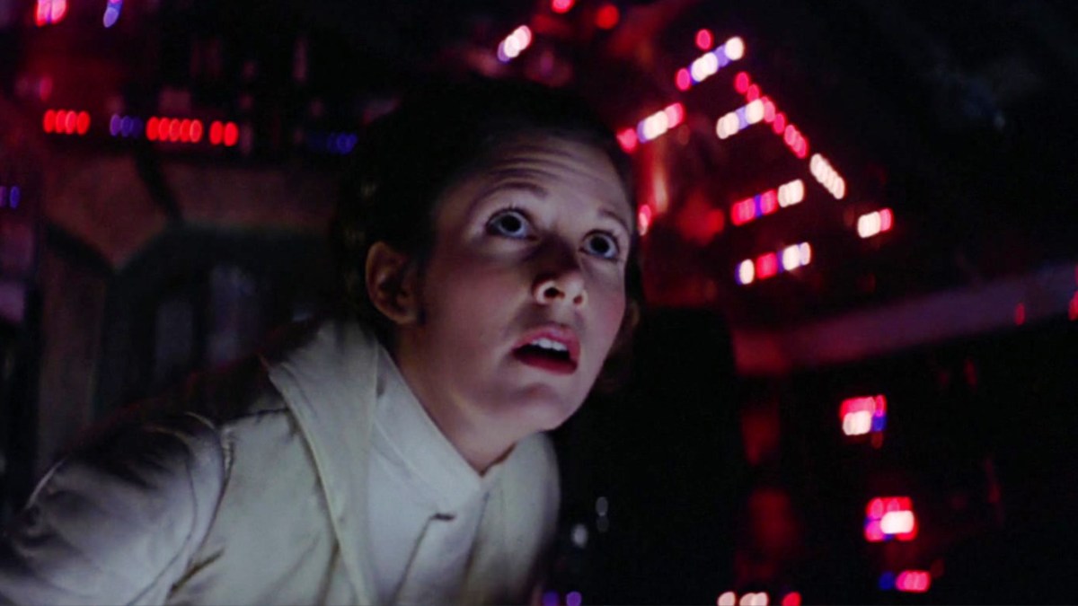 Princess Leia on the Millennium Falcon