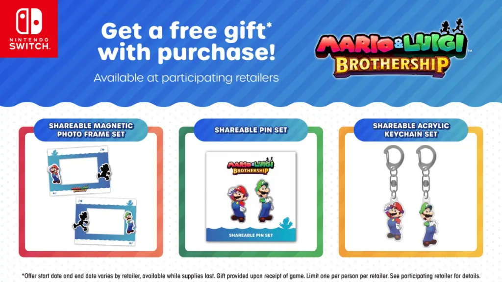 Mario & Luigi: Brothership pre-order bonuses