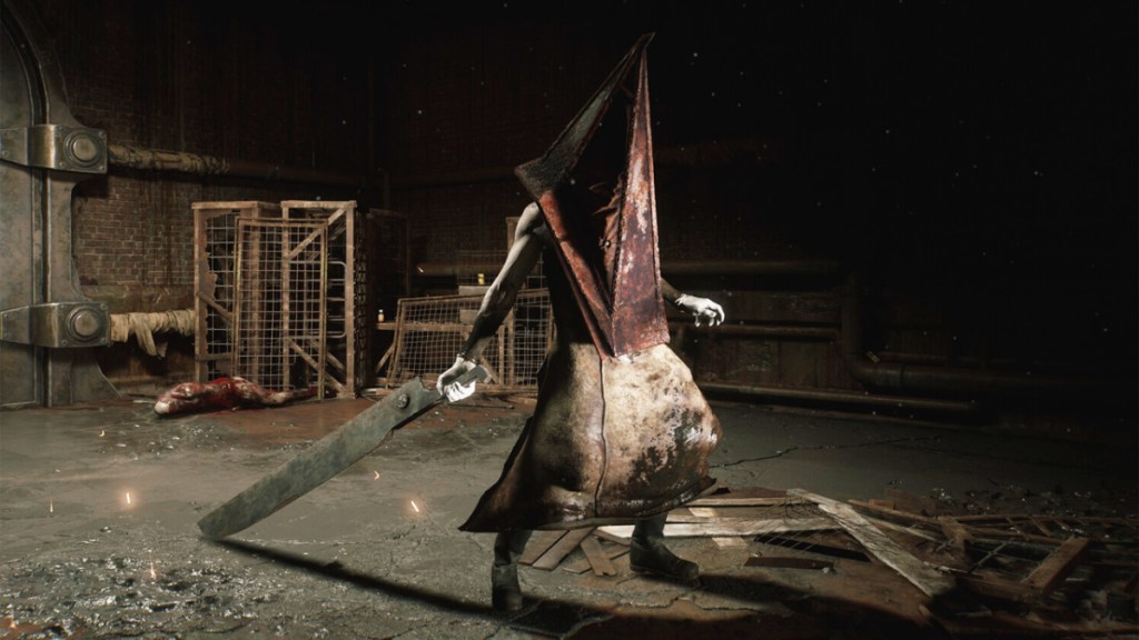 Silent Hill 2, Pyramid Head dragging his knife.