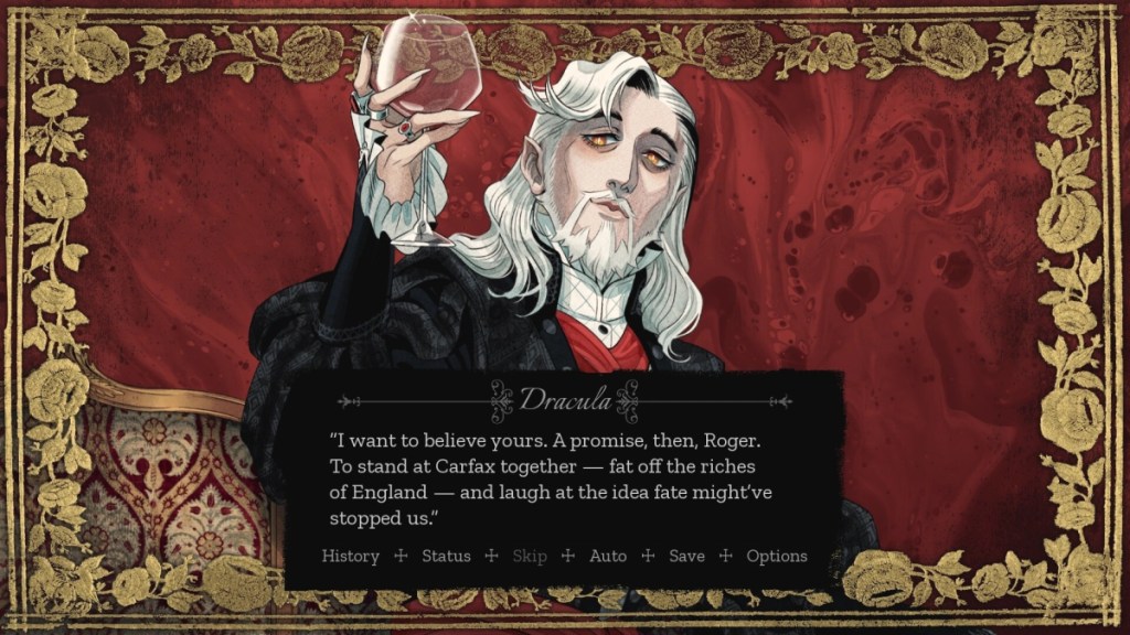 Dracula from Draculesti, holding a goblet of... wine