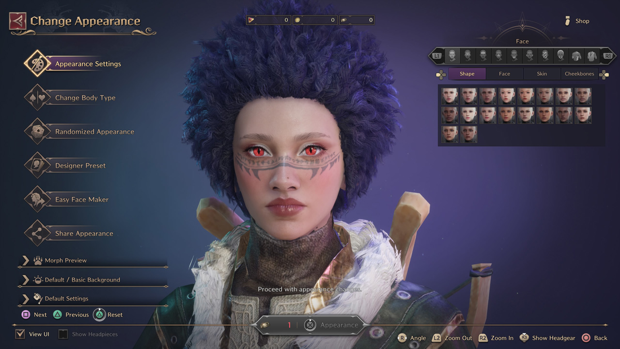 Throne and Liberty, the character creator.