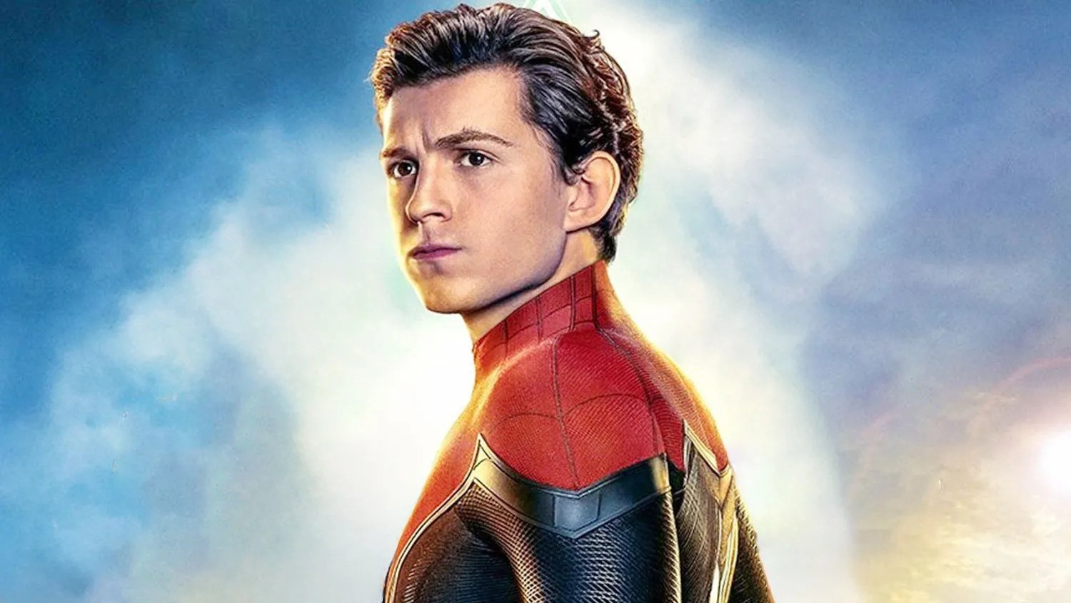 Tom Holland as Spider-Man.