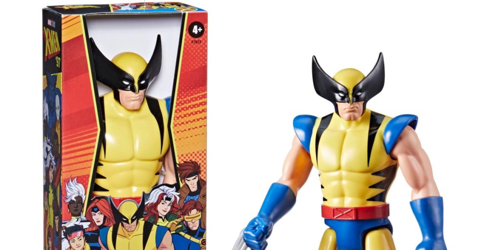 Wolverine stands next to a boxed figure of himself